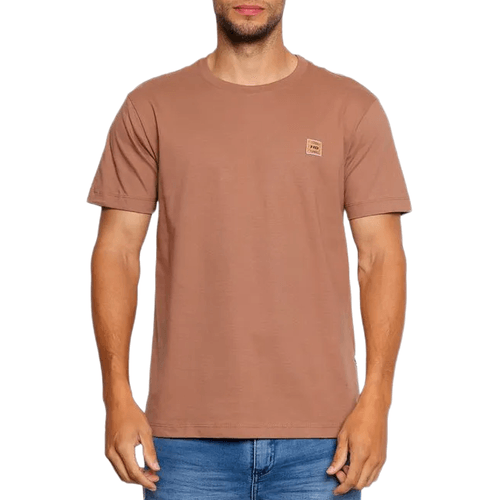 Camiseta Masculina HD Estampada Cork MARROM-H0497- -1-